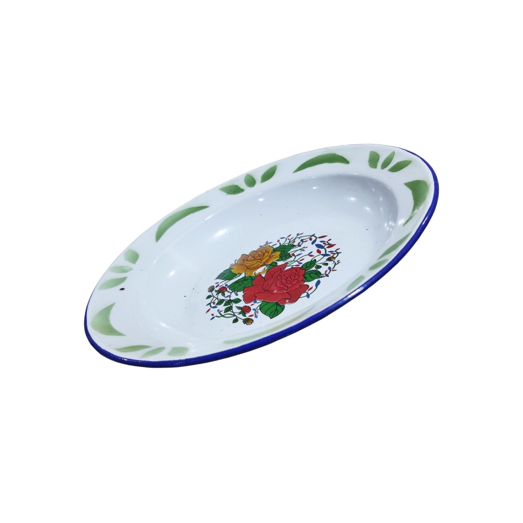 Piring Jadul Desain Motif Klasik Enamel Brilik Legend Multifungsi — 9
