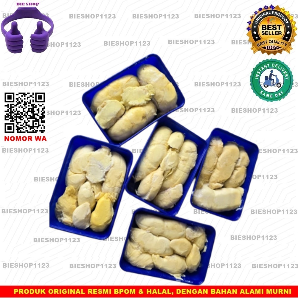 

Buah Durian Duren kupas utuh isi banyak padat sesuai besar per bijinya satuan box