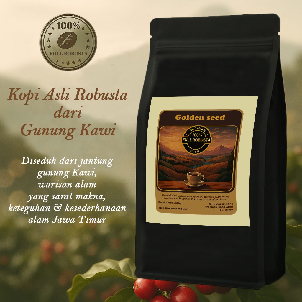 

KOPI ROBUSTA MURNI / KOPI ROBUSTA JAVA ASLI 100% / KOPI BUBUK ROBUSTA GUNUNG KAWI ASLI TANPA CAMPURAN