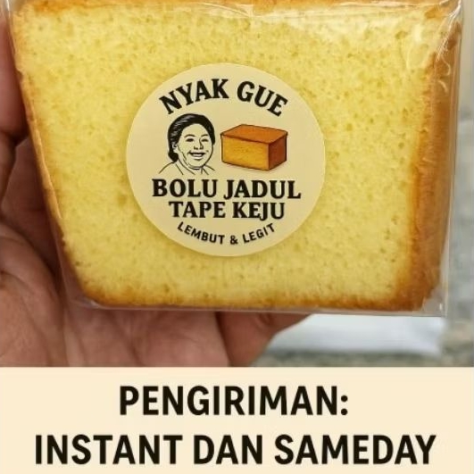 

Bolu Jadul Tape Keju Nyak Gue Oleh-Oleh Jakarta – Lembut & Legit | Pengiriman Instan/Sameday Only