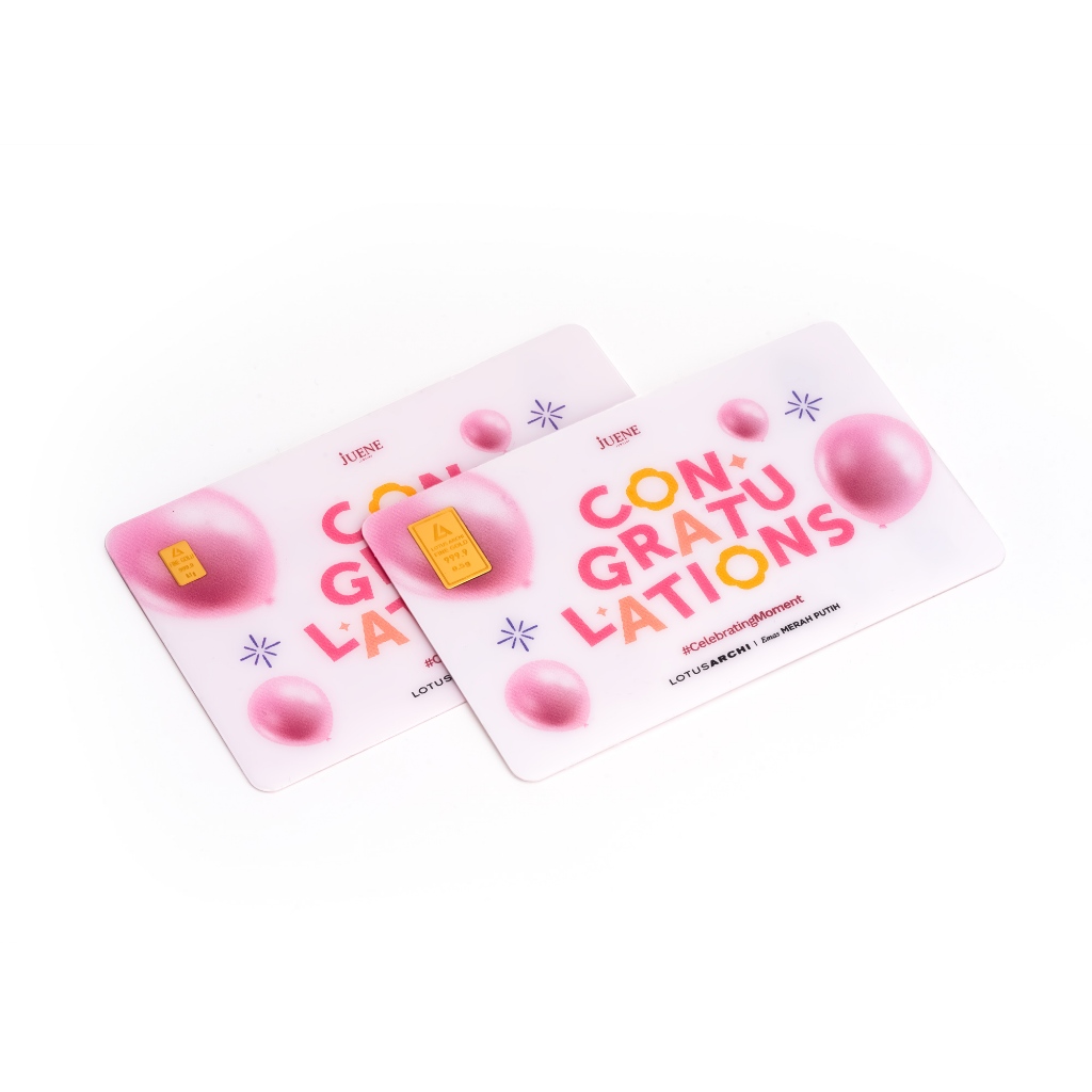 Logam Mulia Congratulation  - Juene x Lotus Archi - Emas Asli Logam Mulia