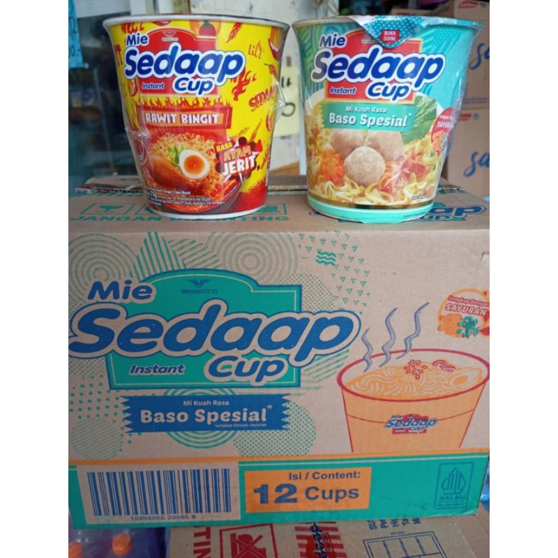 

Mie Sedap Instan Cup Baso Spesial & Ayam Jerit 1 dus isi 12pcs