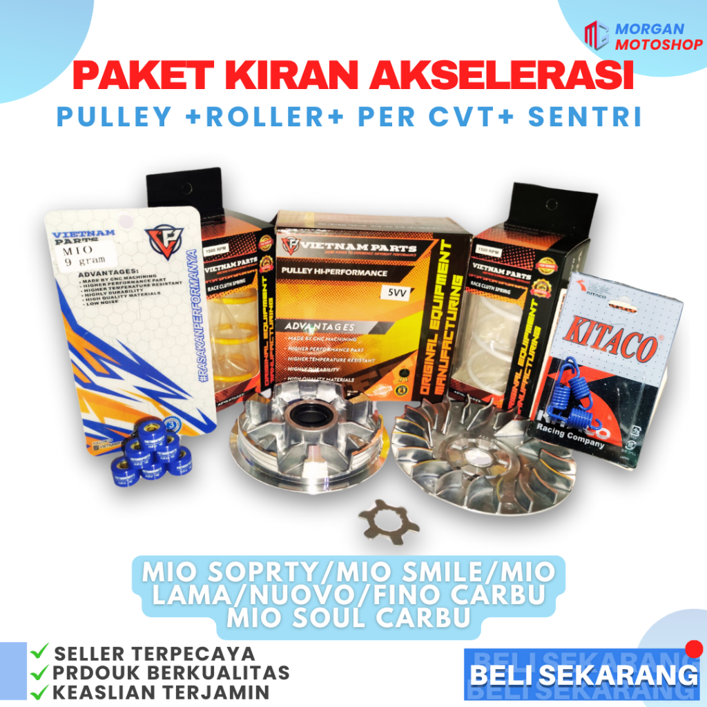 Upgrade CVT VIETNAM PARTS Mio Karbu Mio Sporty Mio Smile Mio Soul Karbu Fino Karbu CVT Roller Ring