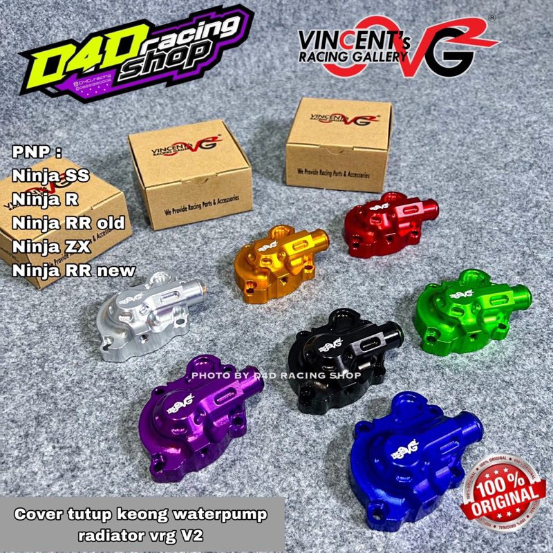 COVER Tutup Waterpump Wtp Almu VRG V2 Ninja R Ss Rr New Old Zx Cbu 150 Ori Original VINCENT RACING G
