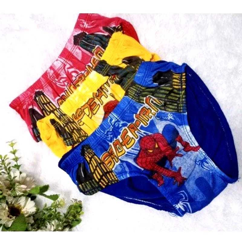 6PCS CELANA DALAM ANAK LAKI-LAKI KARAKTER SPIDERMAN,NARUTO USIA 2-10THN CD ANAK LUCU
