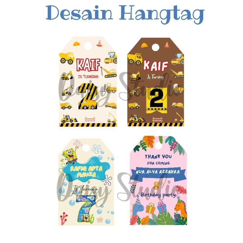 BIRTHDAY HANG TAG - HANG TAG ULANG TAHUN / SOUVENIR