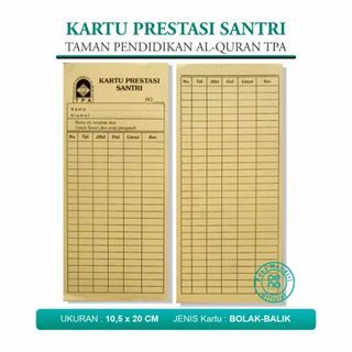 

Kartu Prestasi Santri Iqro (KPI) Kartu Santri Quran