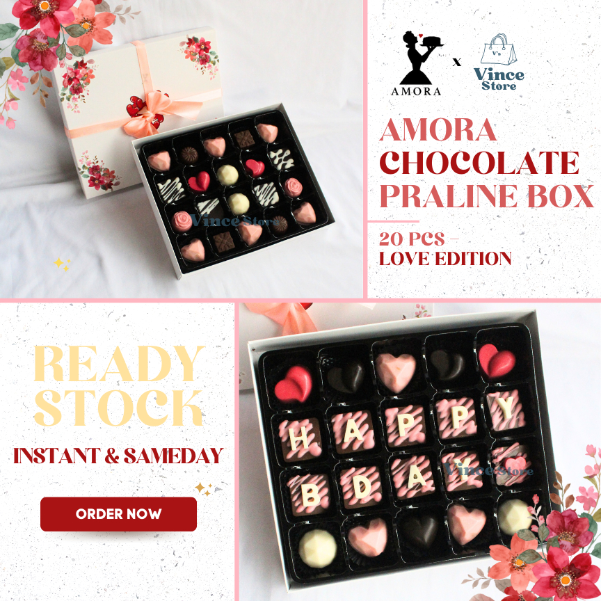 

Chocolate Praline Gift Box by Amora - Hadiah/Kado/Hampers Cokelat Love