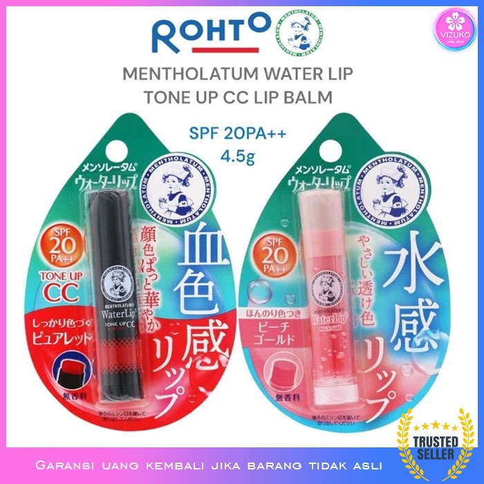 Rohto Mentholatum Water Lip Tone Up CC Lip Balm Original Japan