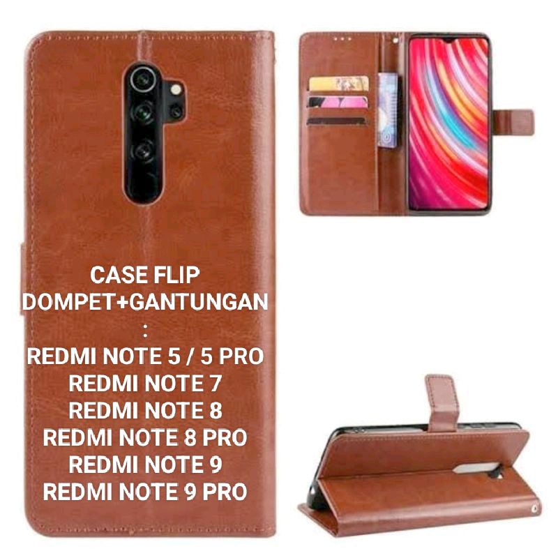 CASE HP FLIP DOMPET TYPE REDMI NOTE 4 / NOTE 4X/REDMI NOTE 5 / 5 PRO/REDMI NOTE 7/REDMI NOTE 8/REDMI