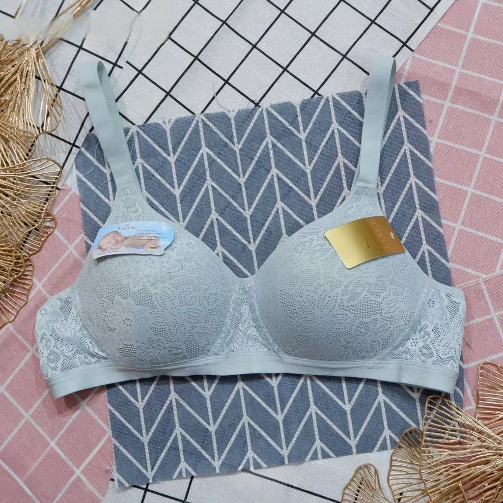Bh Bra Tally 3156, 3130 Cup B (36-42) Kait 3 Brokat Baby Skin | Busa Tipis Tanpa Kawat |fyk