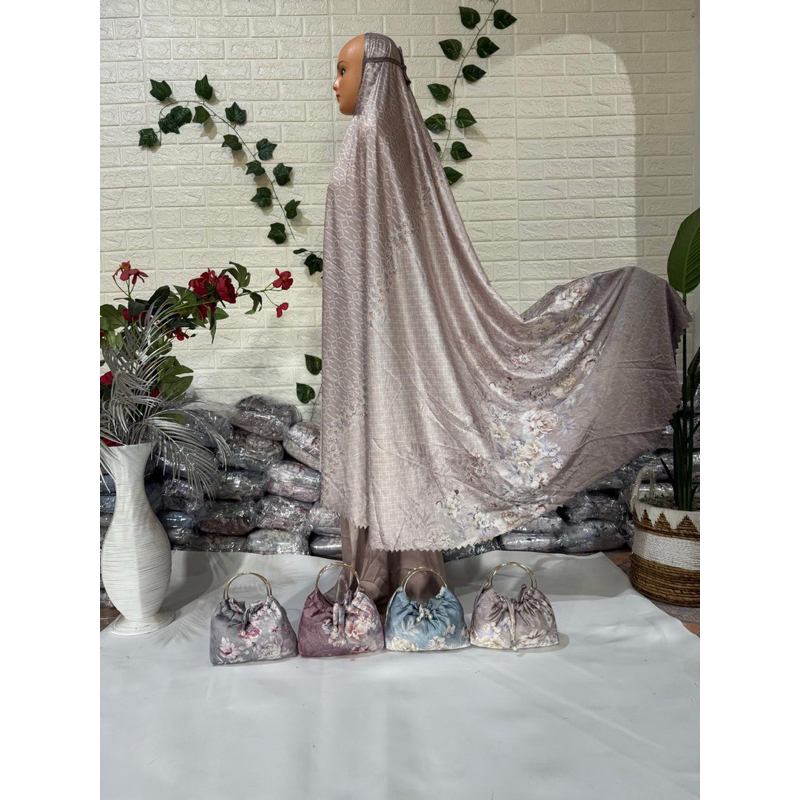 mukena Armani premium free bag