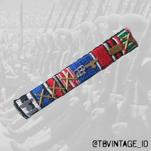 Bordiran + Pin Ribbon Bar WH WSS WW2 Germany Jerman WW2