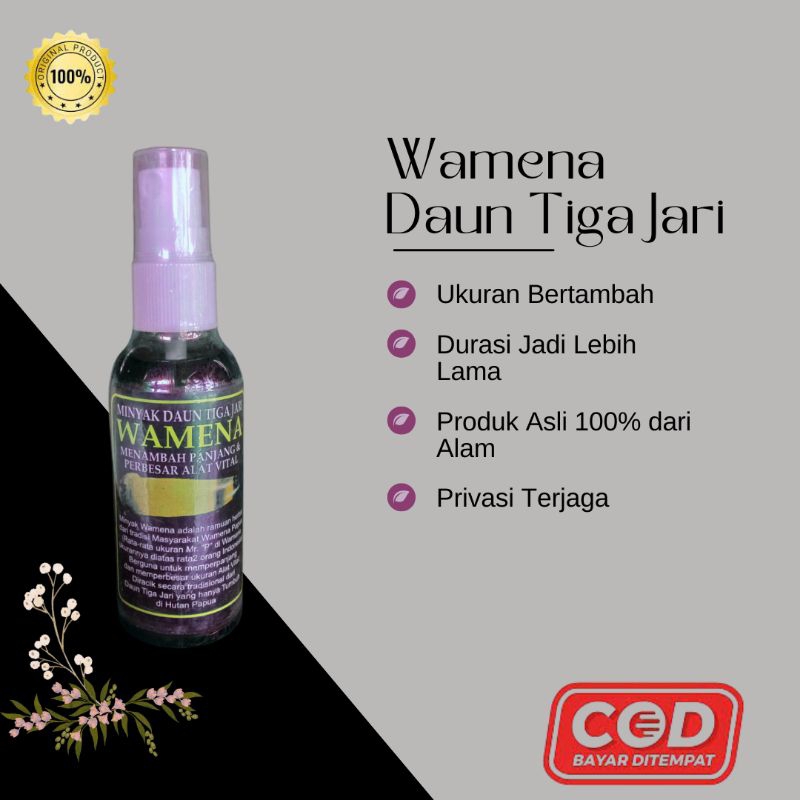 COD WAMENA ASLI PEMBESAR PRIA PERMANEN TANPA EFEK SAMPING