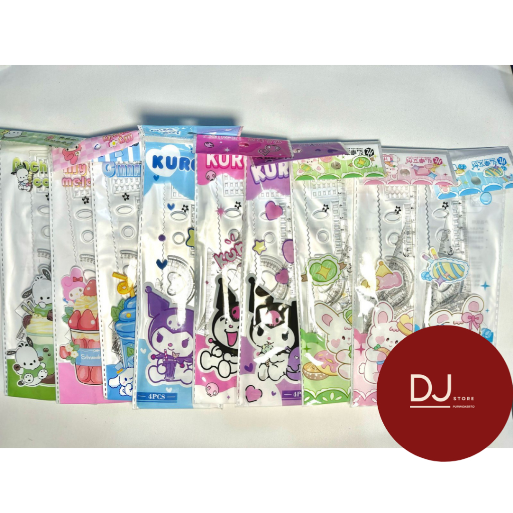 

(4PCS) PENGGARIS SET SANRIO KELINCI BUNNY KUROMI NEW / GARISAN SET SANRIO / PENGGARIS SANRIO