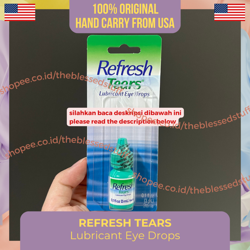 Refresh Tears Lubricant Eye Drops Tetes Mata Refresh Sejenis Visine Clear Eyes 100% Original USA