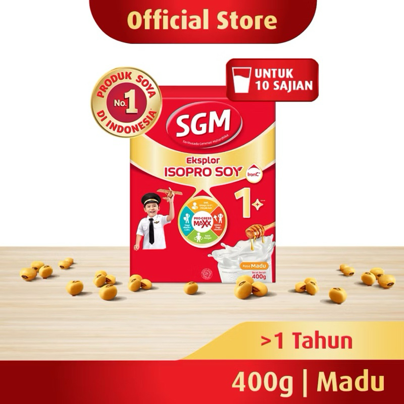

SGM ISOPRO SOY 1+ Madu Susu Pertumbuhan 400GR | SGM Eksplor ISOPRO SOY 1+ Madu Susu Pertumbuhan 400GR