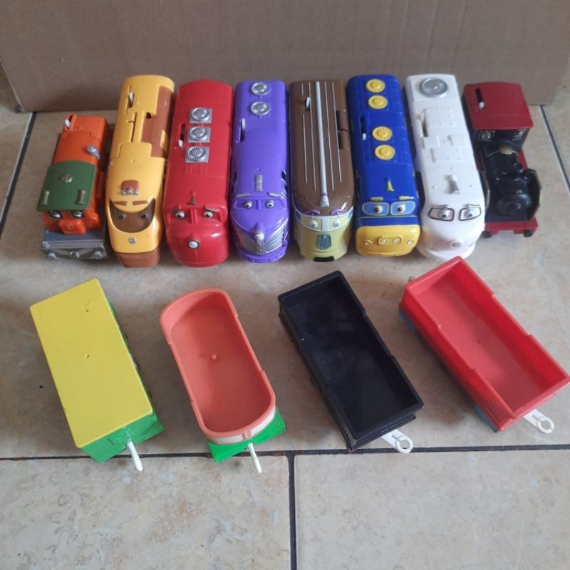 Set Tomy Trackmaster Plarail Chuggington 10 Pcs Kereta + 4 Pcs Gerbong Carry Chatsworth Brewster Wil