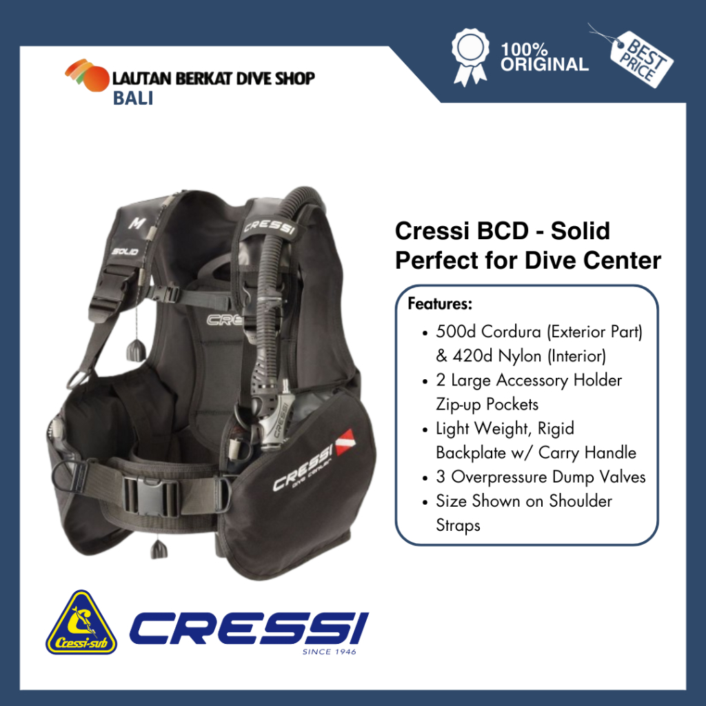 BCD Cressi Solid – Perfect for Dive Center