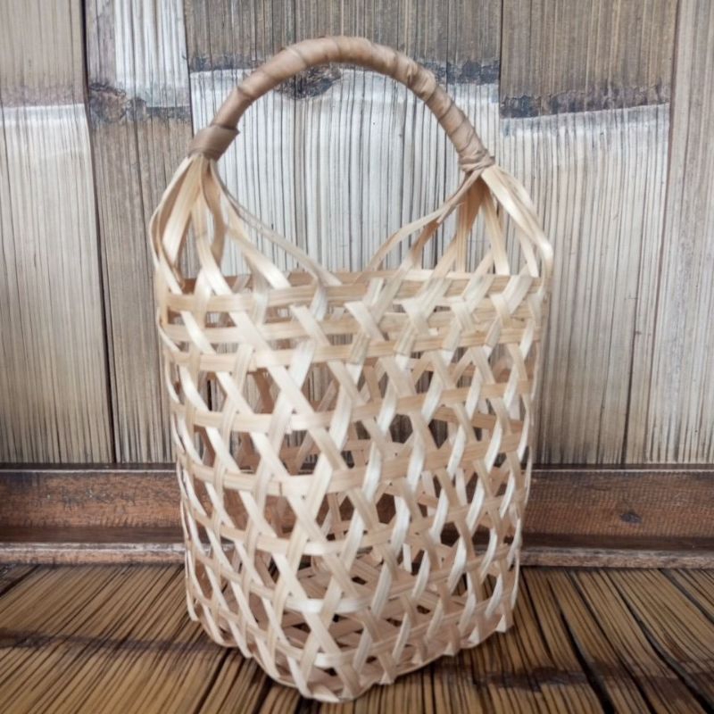 Tas anyaman bambu hampers 15x15x20