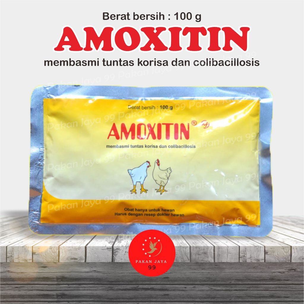 AMOXITIN 250 GRAM MEDION OBAT AYAM BEBEK SAKIT NGOROK PILEK PULLORUM SALMONELLA SESAK SULIT NAFAS
