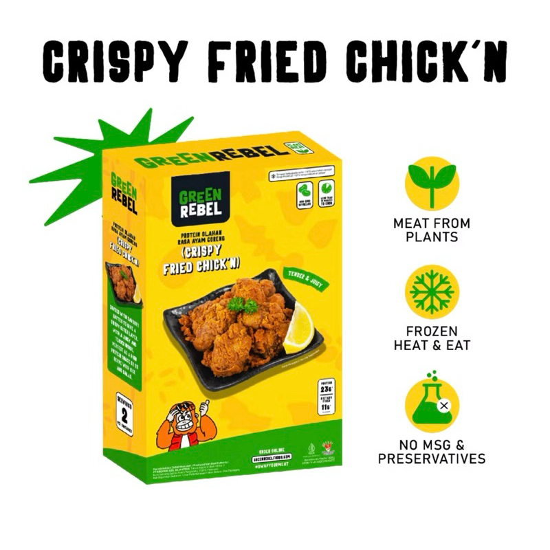

Green Rebel crispy fried chicken plant based 225 gr