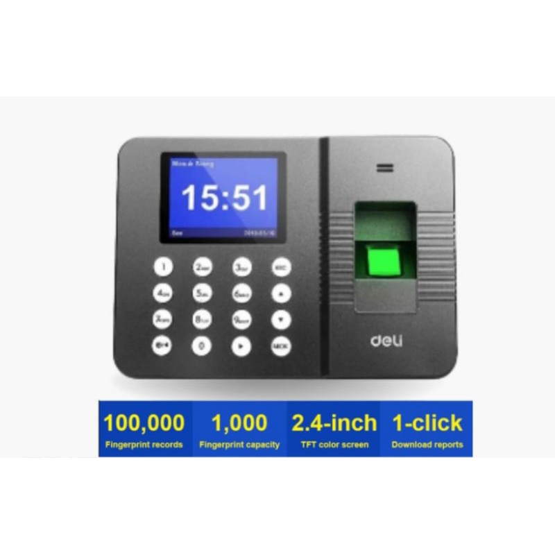 Mesin Absensi Sidik Jari / Absensi Fingerprint Deli E 3960 Garansi Resmi