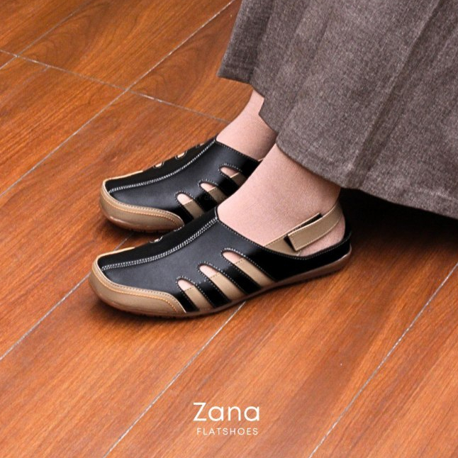 One Love ZANA sepatu flat wanita model selop sol karet anti licin