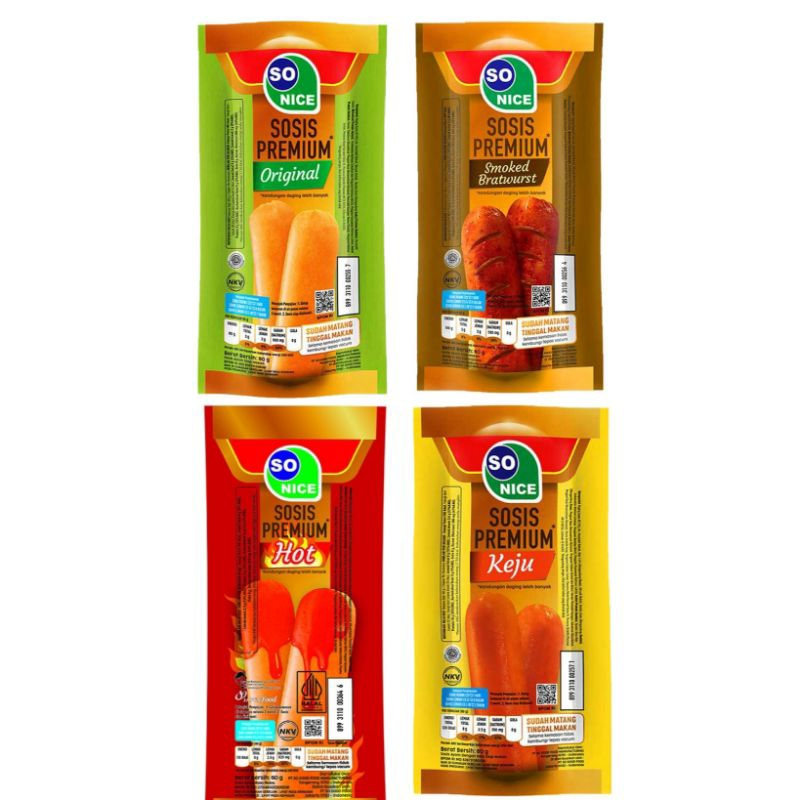 

HARGA PROMO: Sosis So Nice Premium Makanan Siap Saji (60 gram) / So Nice Sosis Premium