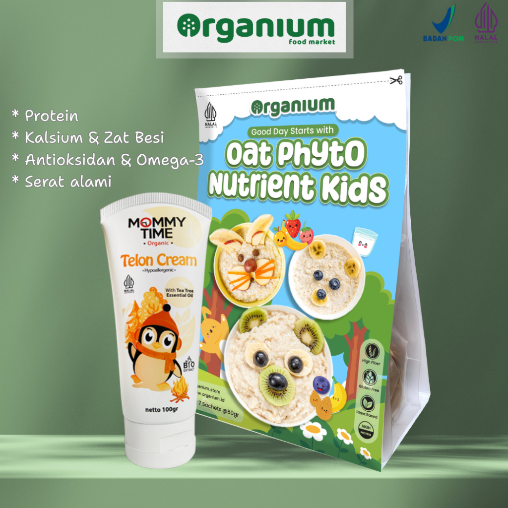 

Paket Bundling Organium Oat Phyto Nutrients Kids Sereal Gandum 50gr FREE Mommy Time Telon Cream