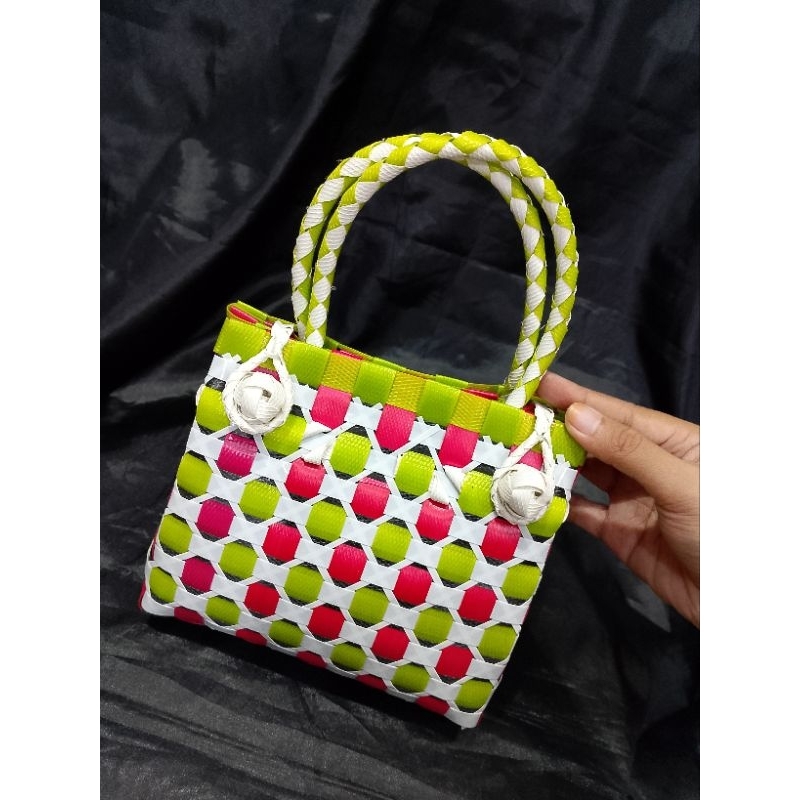 TAS ANYAM JALI/TAS TENTENG ANYAM JALI