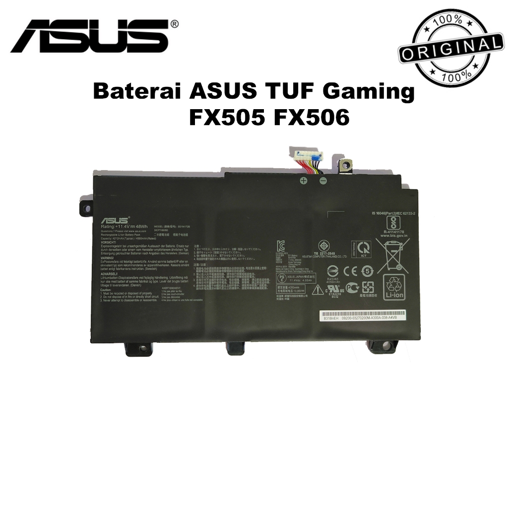 Baterai Laptop Asus Tuf Gaming ROG FX505 FX505G FX506 B31N1726 Second