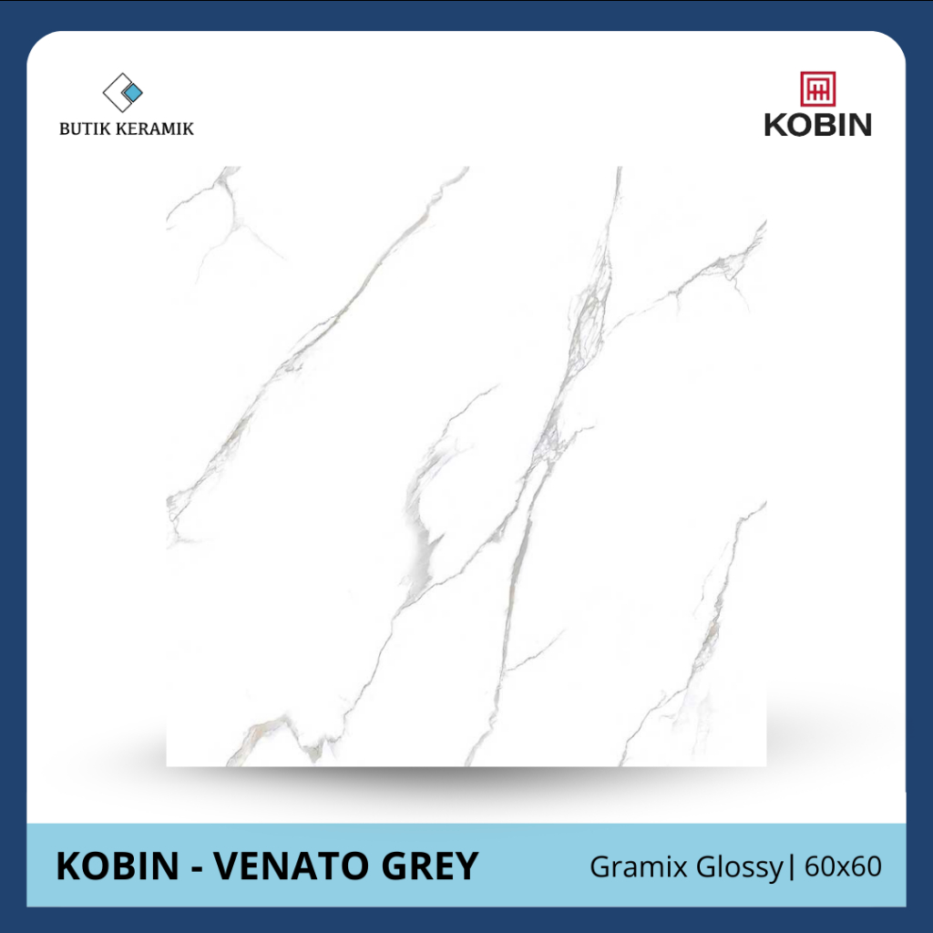 Keramik 60x60 Glossy | Kobin | Venato Series | Glossy | Grade A / KW 1 | Keramik Lantai I Keramik Mo