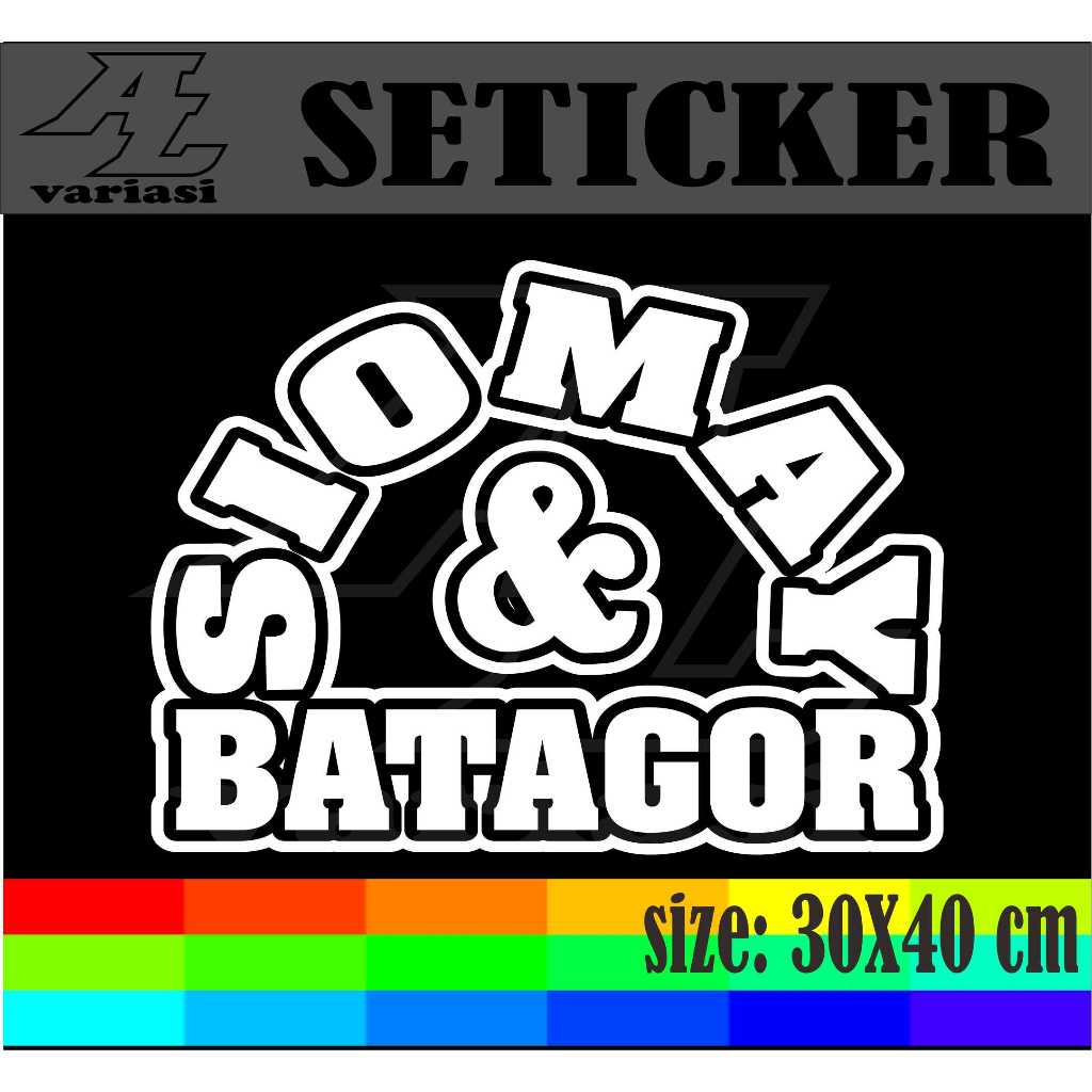

cutting stiker tempelan nama jualan siomay dan batagor variasi bulat dengan ukuran 30x40 cm