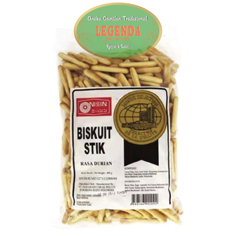 

Biskuits Stick Crackers Durian NISSIN 300 Gr Gram Biskuit Stik Cracker Rasa Duren Manis Gurih Renyah Cemilan Makanan Ringan Snack Oleh Oleh Khas Pekalongan Murah Berkualitas Premium