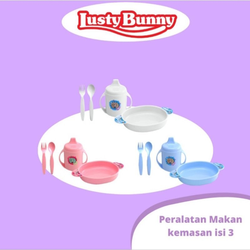 Lusty Bunny Feeding Set LB-1331 | Tempat Makan Bayi Lusty Bunny