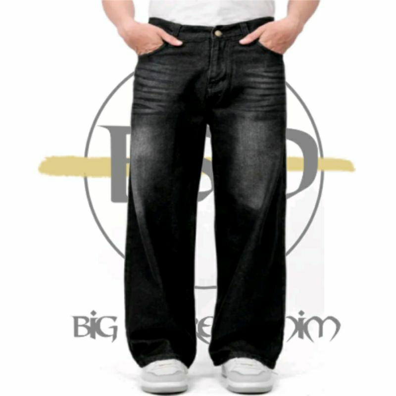 Celana Jeans Pria Scena/Celana Panjang Pria Baggy/Celana Jeans Gombrong/Celana Jeans Baggy Pria