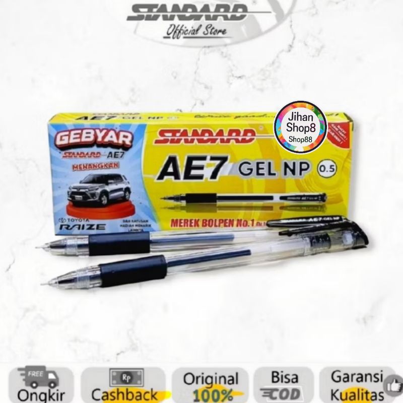 

12 pcs pena standard gel - pulpen AE7 Gel NP 0.5 pen/Ballpoint /pena