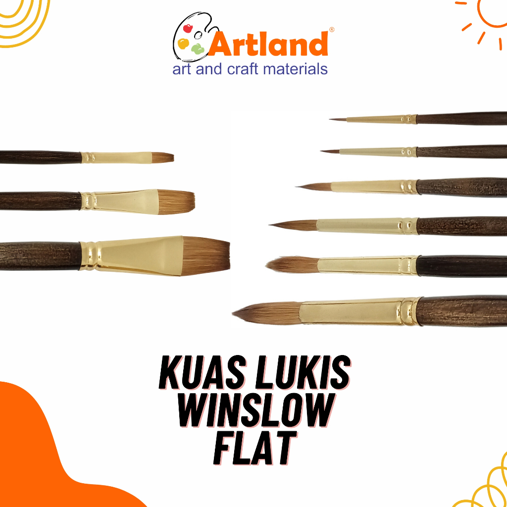 

Kuas De Goya Winslow Flat 1- 6 // Kuas Lukis Watercolor Bulu Kolinsky Murni