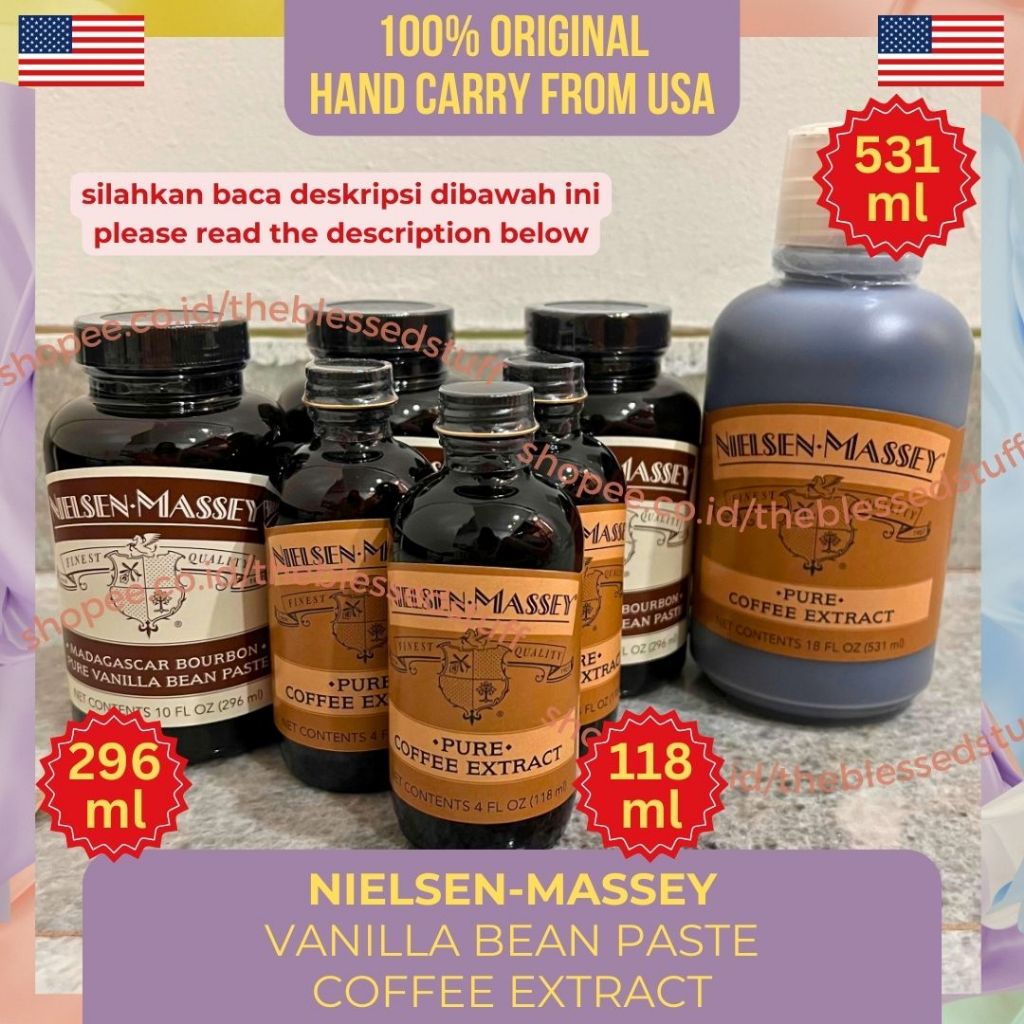 

Nielsen Massey Nielsen-Massey Pure Coffee Extract 118ml 591ml Nielsen Massey Nielsen-Massey Madagascar Bourbon Pure Vanilla Bean Paste 296ml 100% Original USA