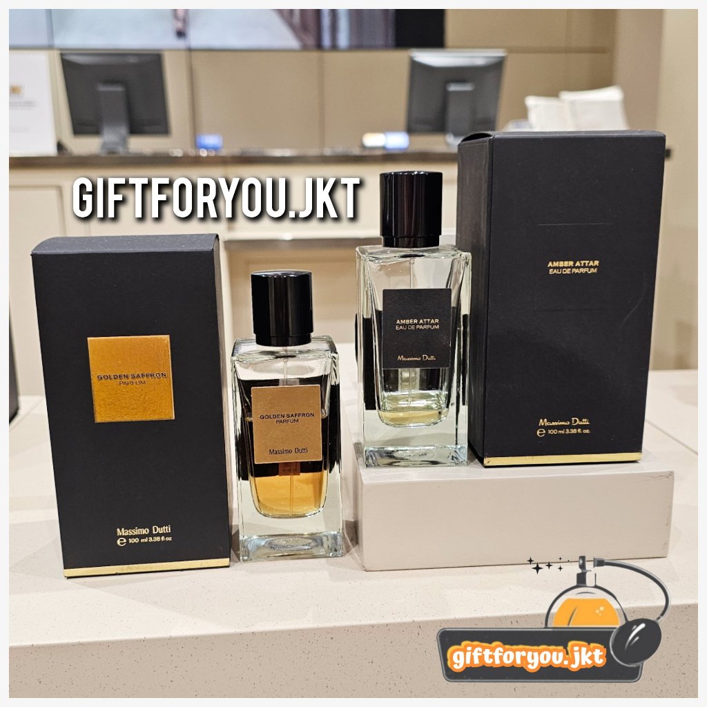 Massimo Dutti Parfum Amber Attar / Golden Saffron / Rose Affaire Oud Bronze 100 Ml Eau de Parfum EDP
