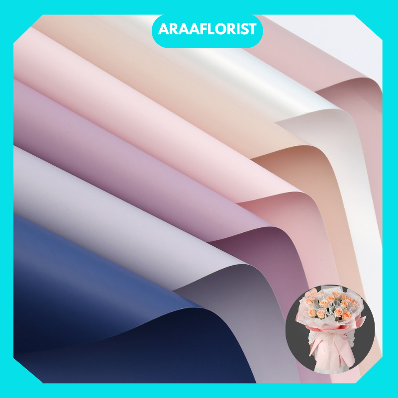 

KB04 Kertas Buket Polos Solid Full Color Cellophane Plain Soft Pastel