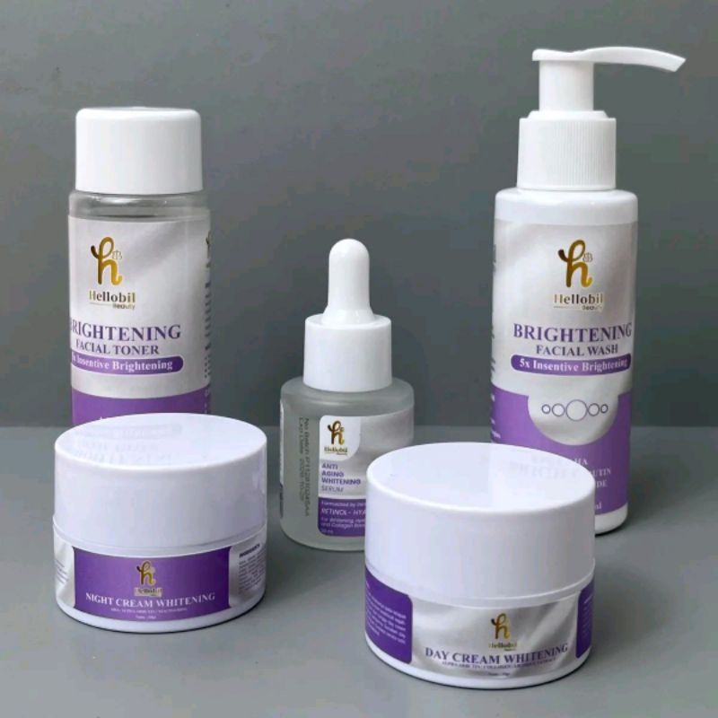 Hellobil Beauty Paket Glow Whitening Expert / Paket Glowing / Paket Flek / Susah Putih / Whitening