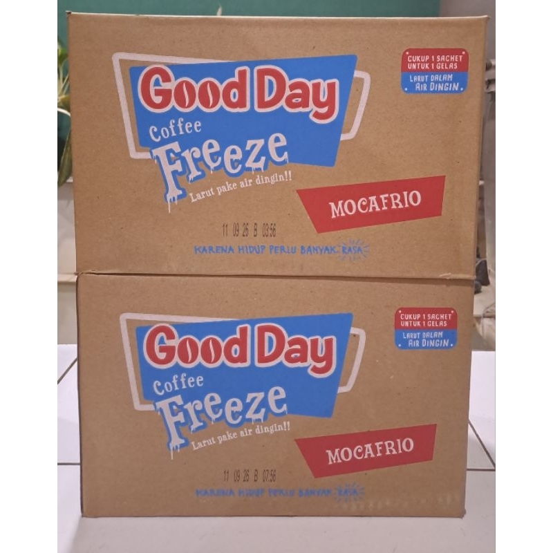 

[Ready Stock] Good Day Freeze Mocafrio 30gr 1 Dus isi 12 Renceng 120 Sachet