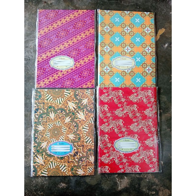 

1 Pack isi 20 Sampul buku Motif Batik untuk Buku BOXI ( panjang )