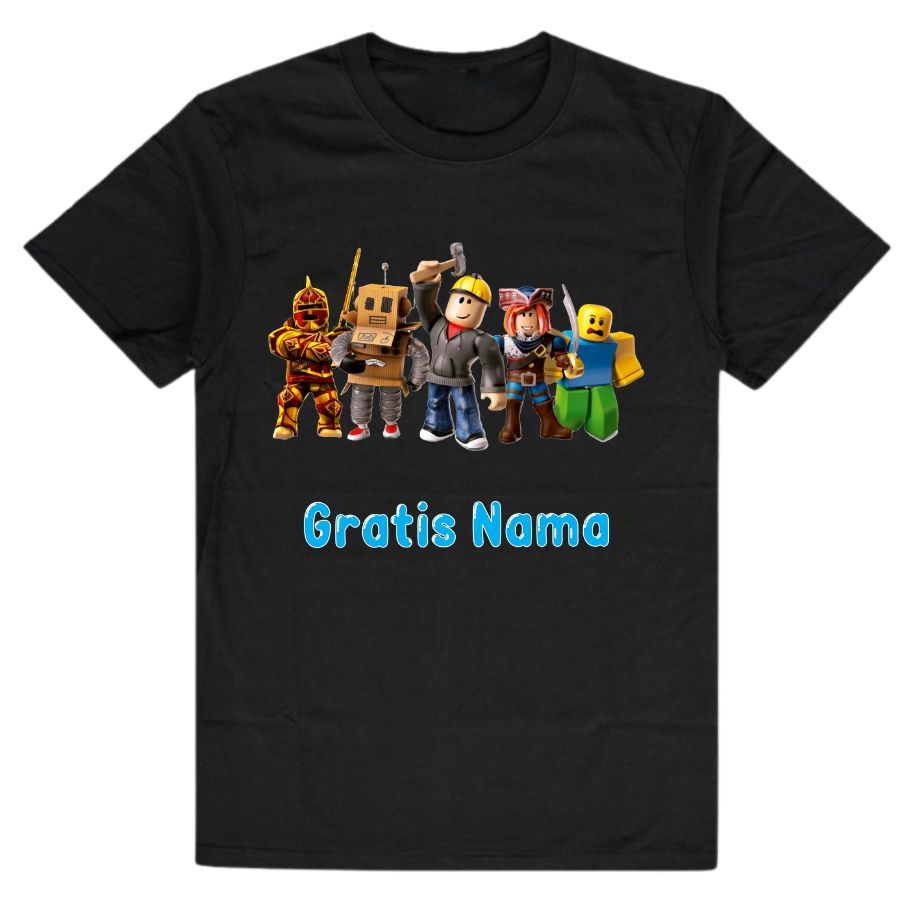 Baju Kaos Atasan Anak Roblox Laki Laki Perempuan Kaos Anak Lengan Pendek 1-10 Tahun Keren FREE NAMA