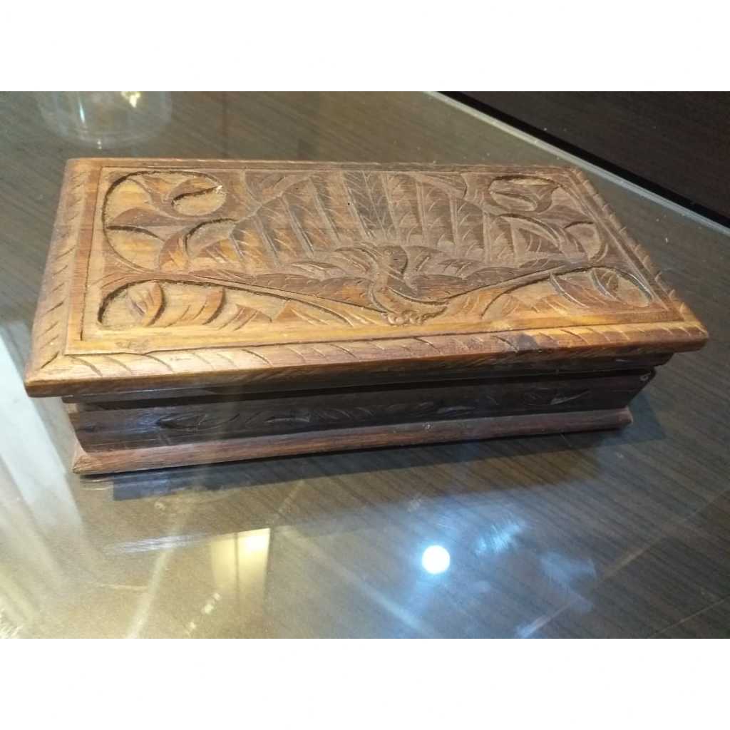 Kotak Perhiasan Bahan Kayu Jati Lawas