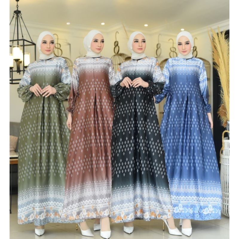 Gamis Fashion Wanita Mewah | Ready Gamis Busui Jumbo Cod Aqila Dres muslim