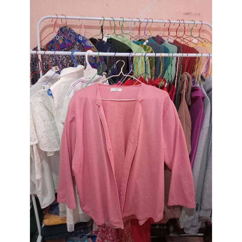 blazer wanita pink