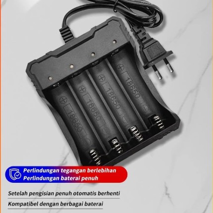 { COD } CHARGER CAS AN 4 SLOT BATRE I8650 Pengisi Daya Baterai Litium 4 SLOT